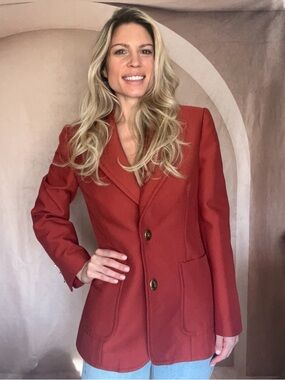 Zimmermann Rust Red Women's Tailored Blazer Jacket - AU Size 1